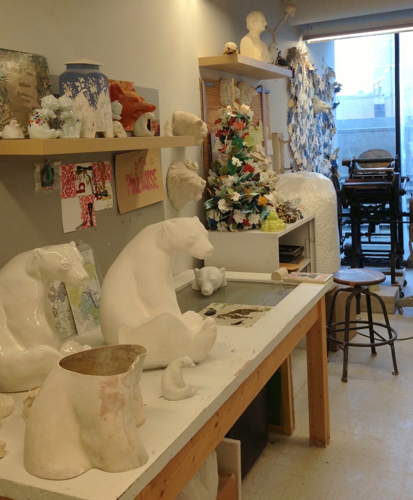 Katie's studio at DAPP of the University of Cincinnati