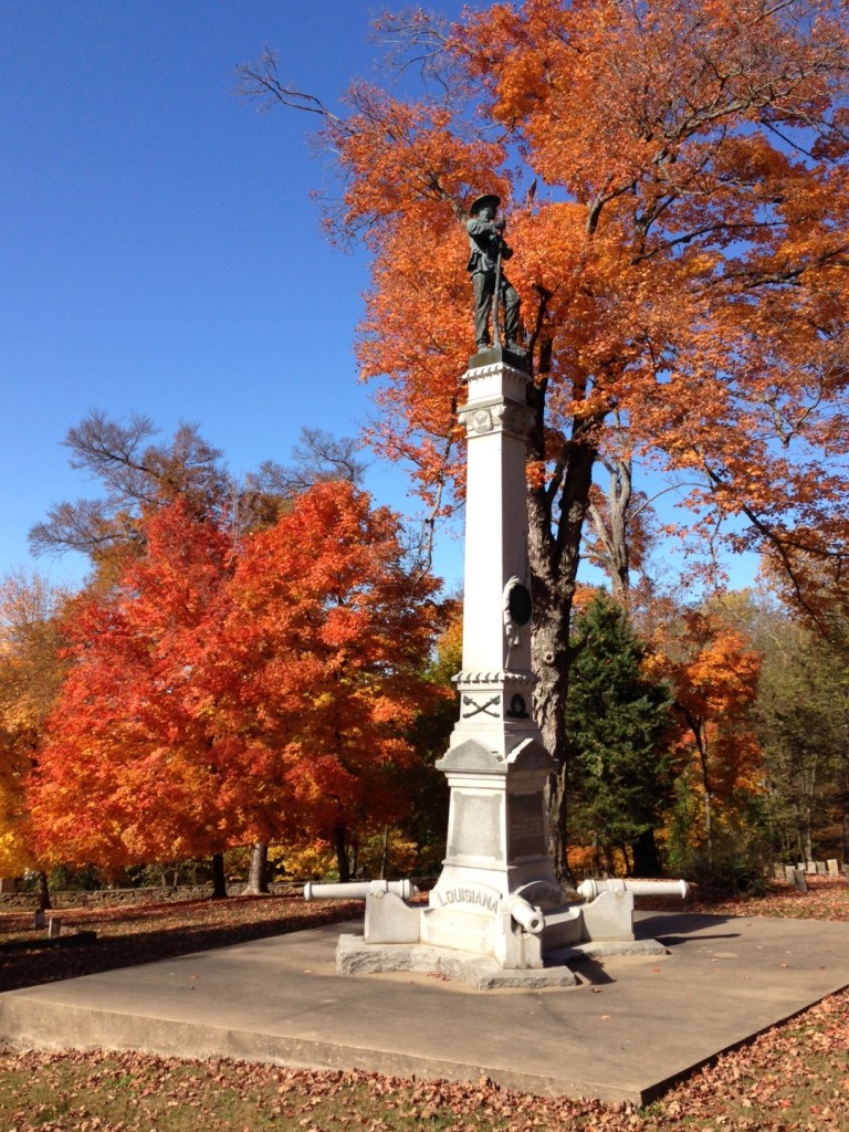 Monument honors the Pea Ridge Battle and the Prairie Grove Battle