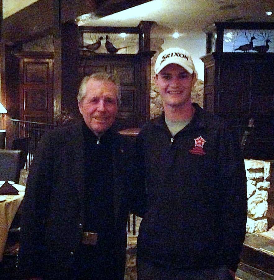 Bucky with Gary Player